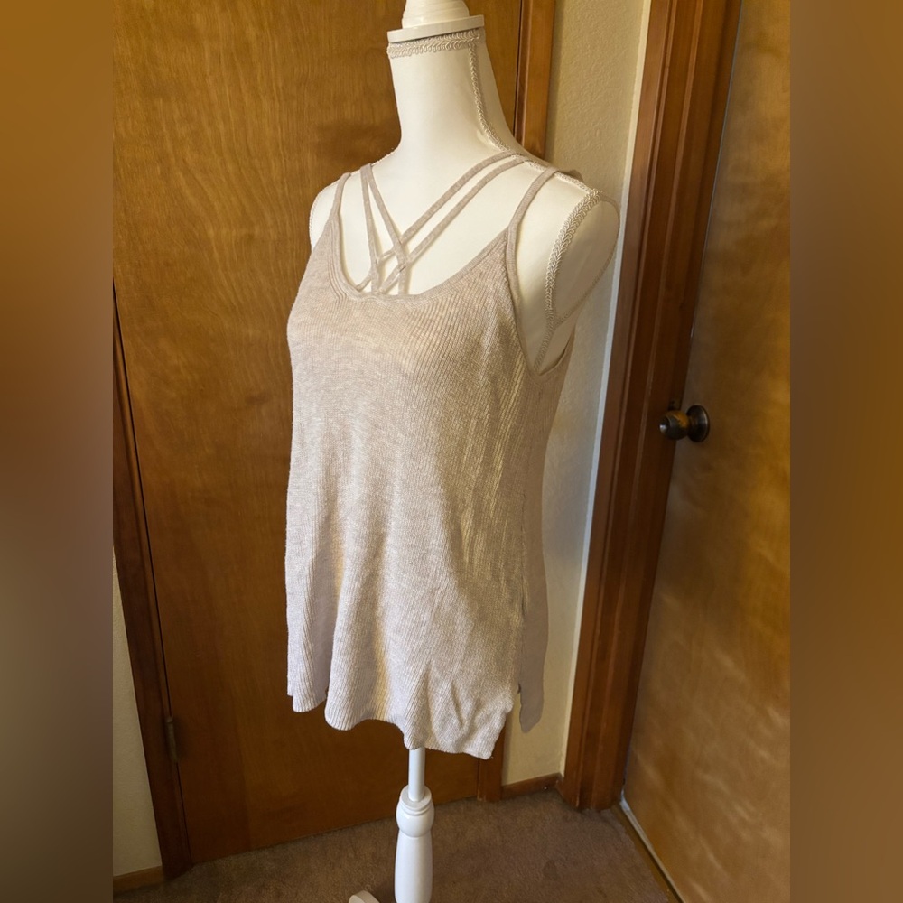 American Eagle Outfitters Light Beige Strappy Camisole - Picture 2 of 4